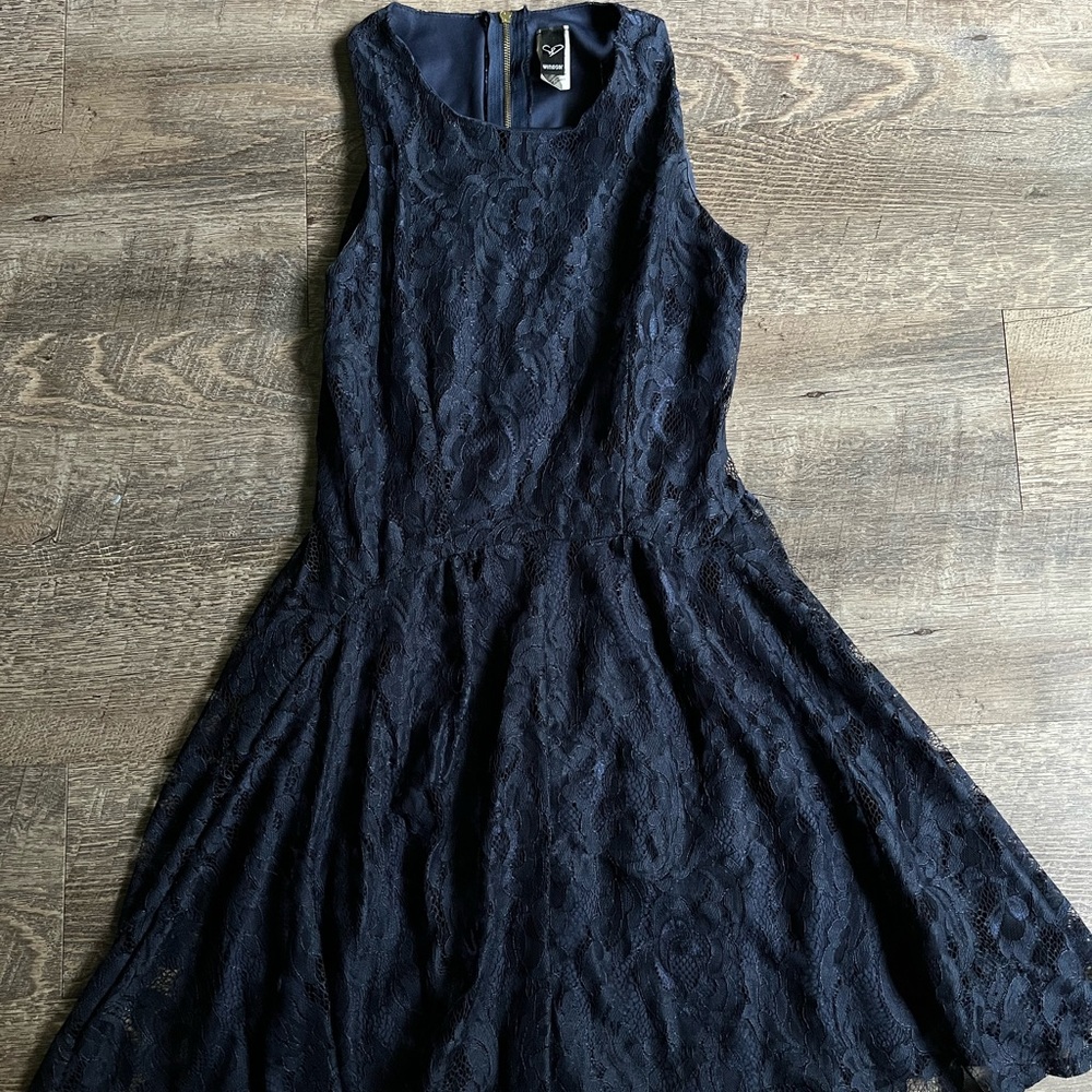 Windsor Navy Lace Skater Dress
